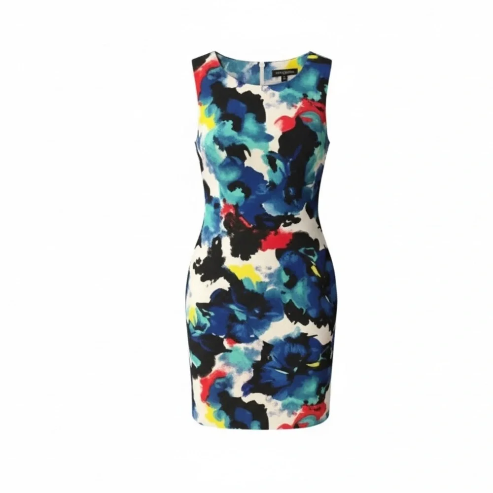 Mario Serrani‎ abstract floral shift dress